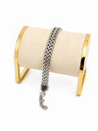 Pulsera de Doble Armadura Plateado