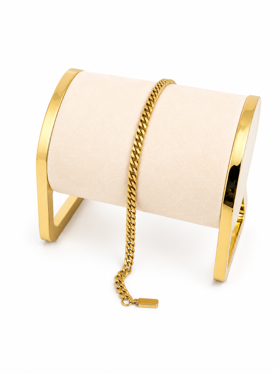 Pulsera Cubana Fina Dorado