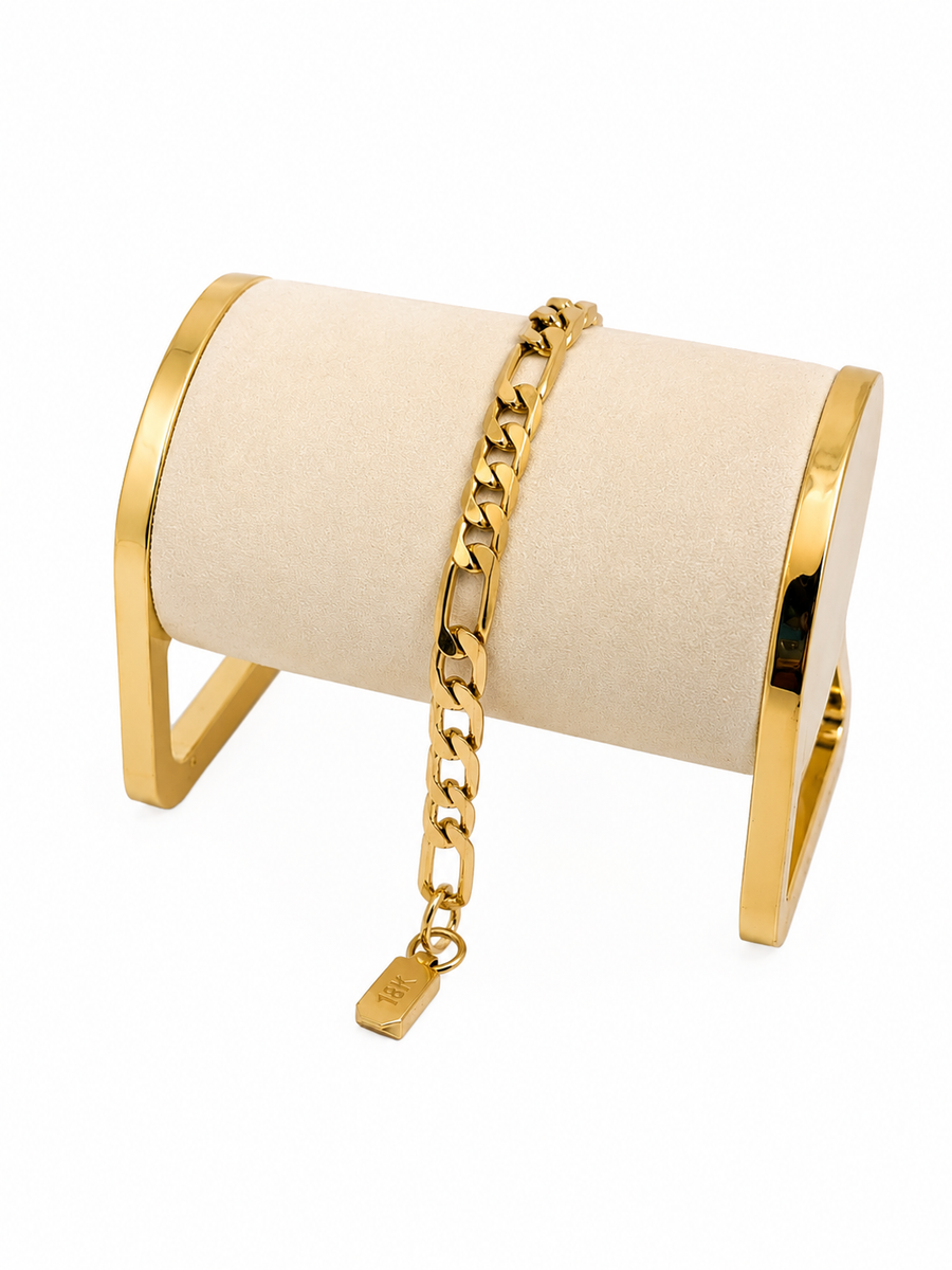 Pulsera Figaro Robusta Dorado