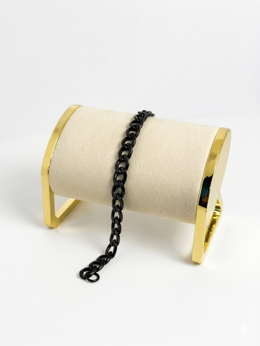 Pulsera Cubana Mediana Negro
